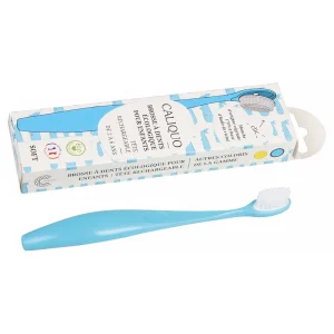 Brosse à dents enfant à tête interchangeable bleue Souple Nylon